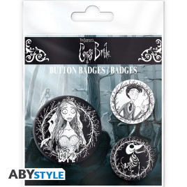 CORPSE BRIDE - Pack de Badges - Trio X4