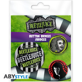 BEETLEJUICE - Pack de Badges - Beetlejuice Beetlejuice X4