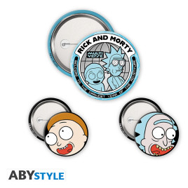 RICK AND MORTY - Badge Pack - Rick & Morty X4