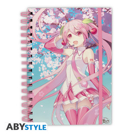 HATSUNE MIKU - Notebook A5 Spirale "Cherry Blossom" X4