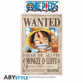 ONE PIECE - Stickers - 16x11cm/ 2 planches - Wanted Luffy/ Zoro X5