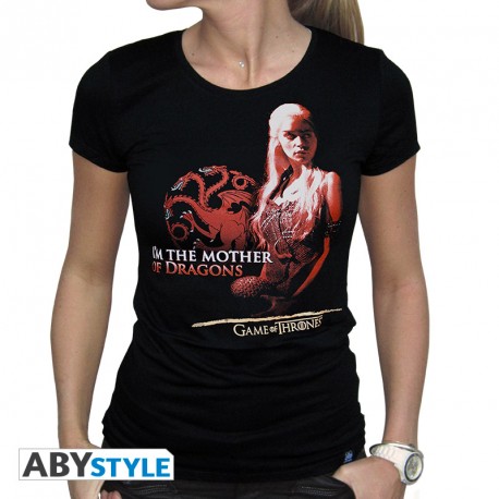 GAME OF THRONES - Tshirt "Mother of dragons" woman SS black - basic