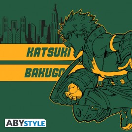 MY HERO ACADEMIA - Tshirt "Bakugo" man SS green - premium