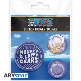 ONE PIECE - Pack de Badges - Luffy Gear 5th X4